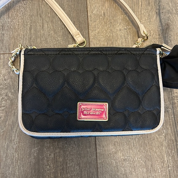 Betsey Johnson Handbags - Betsey Johnson New York, N.Y. Crossbody black Handbag hearts